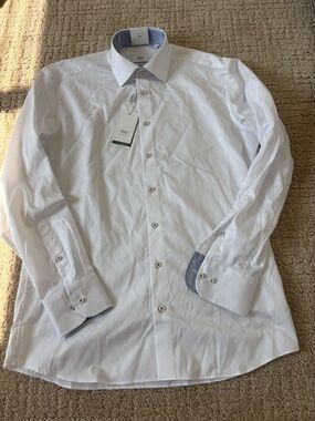 1863 Eterna White Dress Shirt large